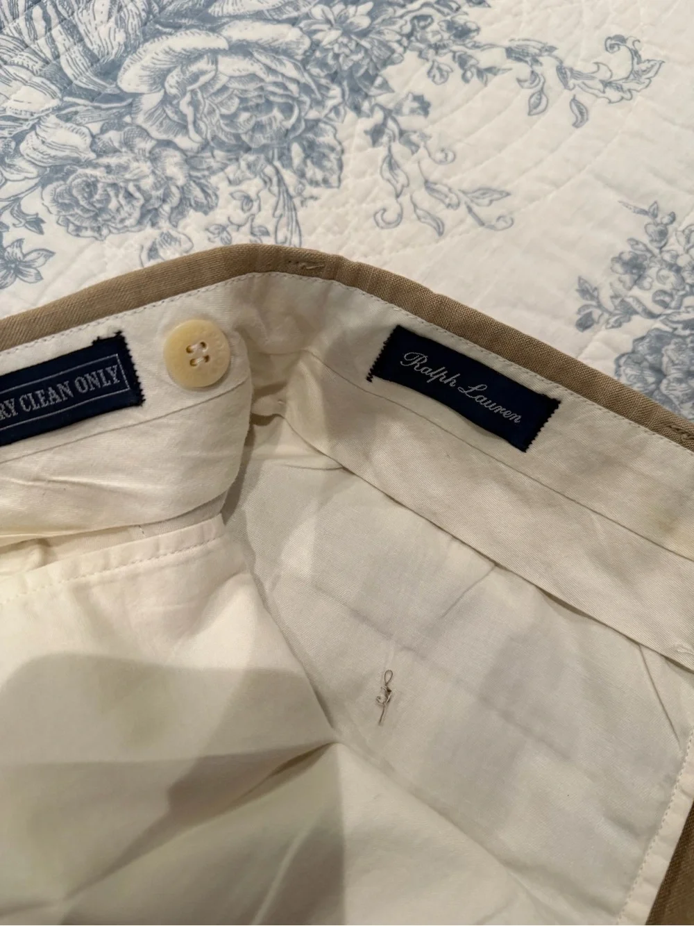 Ralph Lauren Men’s Vintage Tan Linen Pants - Size 36